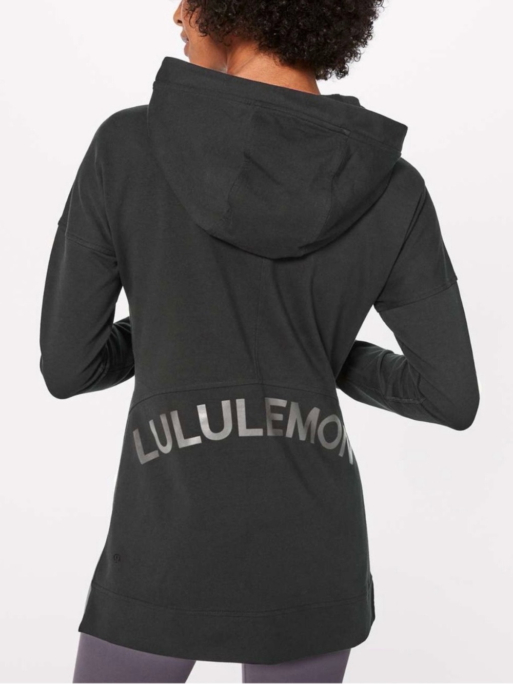 Lululemon Cut Above Hoodie Expression Black Size 6 Oversized Tunic